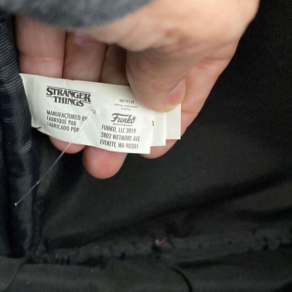 Stranger Things Women's Multicolor Geometric Lines Mini Black Backpack - Picture 11 of 13